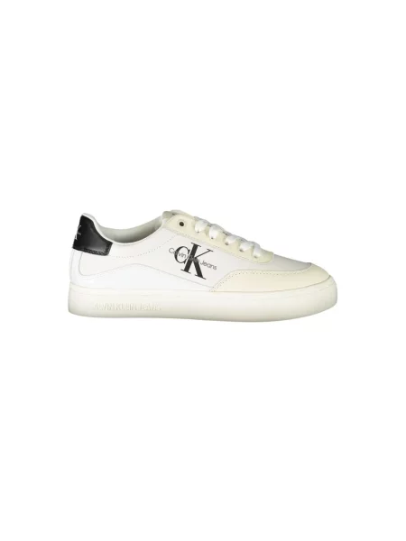 Trampki Calvin Klein Jeans skórzane eleganckie białe