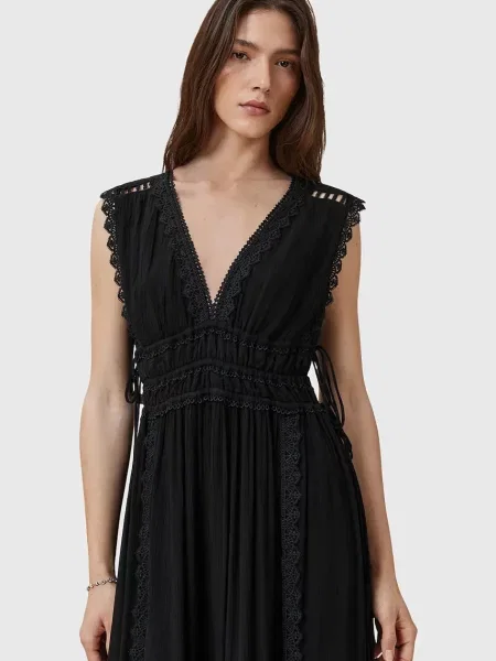 Сукня AllSaints XANTHE maxi розкльошена чорний