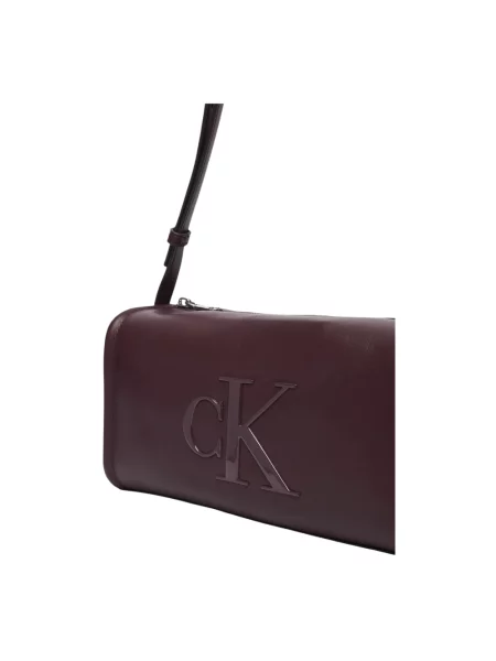 Calvin Klein Torebka Bold Ck Slouchy Shoulder Bag ciemny brązowy