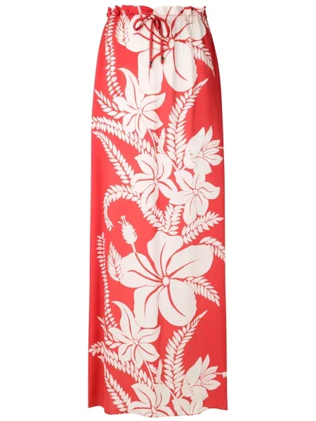 Fusta maxi Amir Slama cu model floral cu imagine roz