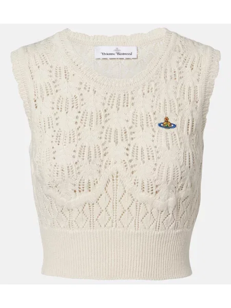 Kamizelka Vivienne Westwood o krotszym kroju biała