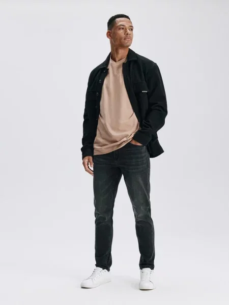 Футболка DIVERSE V Neck бавовна/еластан бежевий