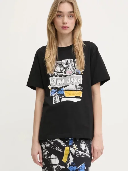 Тениска Moschino Jeans черно