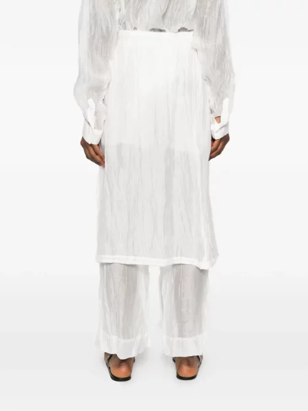 Pantaloni La Piscine alb