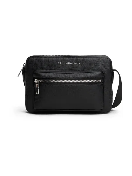 Usnjena torbica za okoli pasu Tommy Hilfiger črna