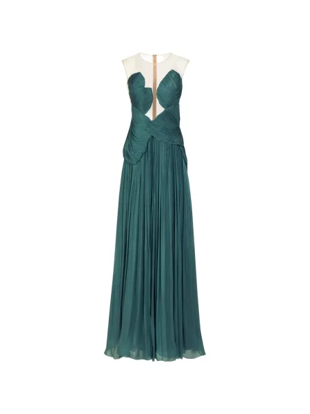 Rochie Costarellos plisată verde