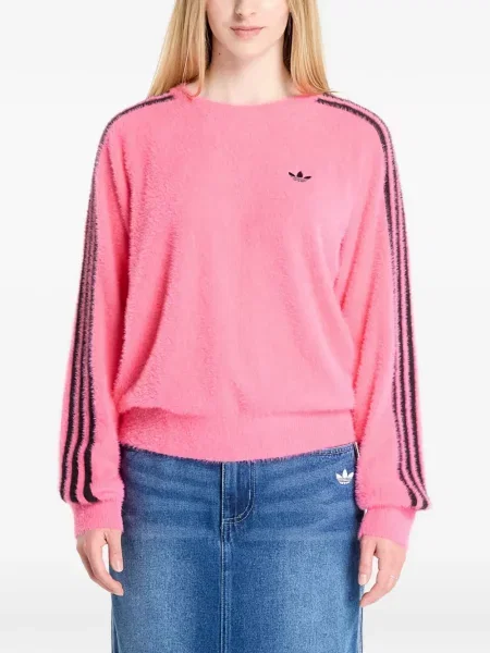 Krótki haftowany plecak Adidas w paski czarny