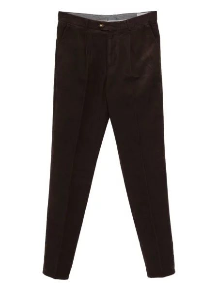 Pantaloni Brunello Cucinelli de catifea cord maro