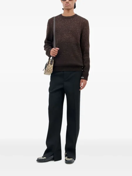 Pulover Gucci cu decolteu rotund maro