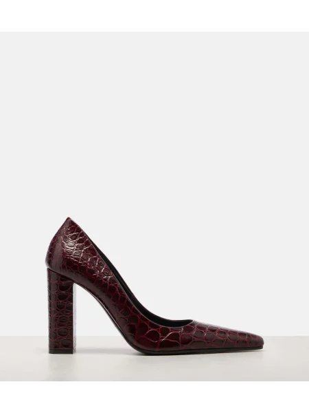 Pantofi cu toc Alaïa din piele bordo