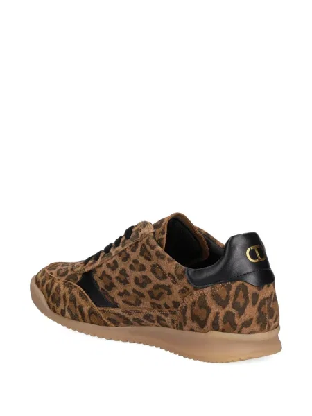 Sneakerși Twinset cu imagine cu model leopard maro
