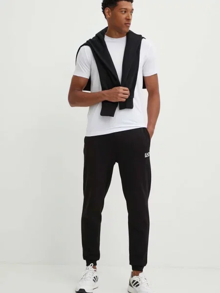 Спортивні штани Emporio Armani однотонні чорний