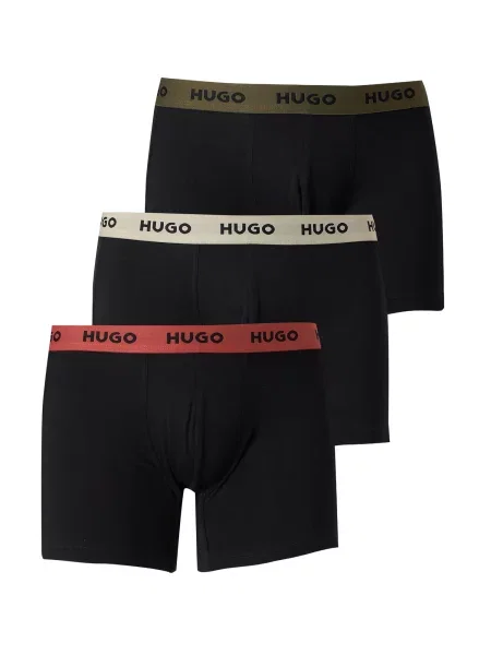 HUGO Boxeri bej / verde / roșu negru