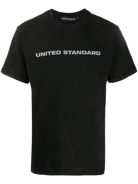 Kerek nyakú póló United Standard nyomtatás fekete