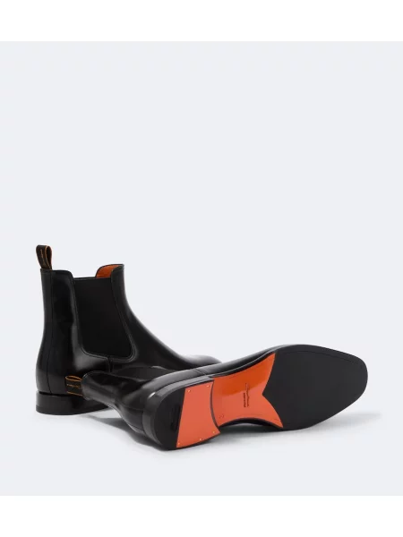 Botine chelsea Santoni din piele negru