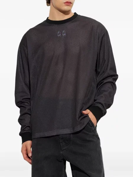 Tricou 44 Label Group cu imagine plasă negru