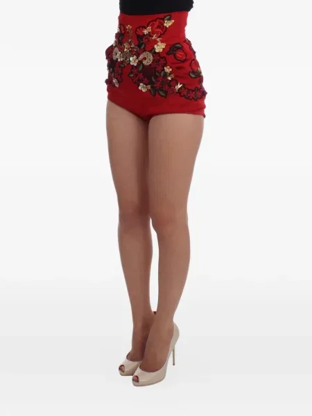 Gėlėtos šortai Dolce & Gabbana raudona