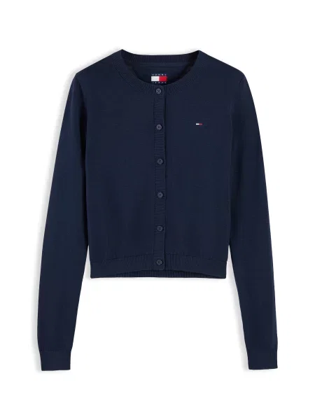 Tommy Jeans Geacă tricotată Essential închis albastru