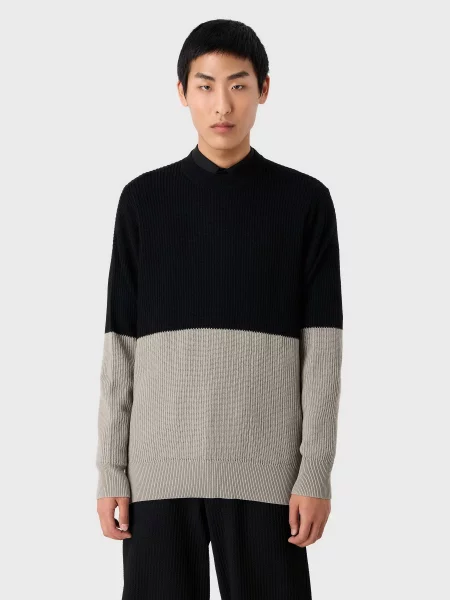 Emporio Armani Джемпер Сірий/чорний чорний