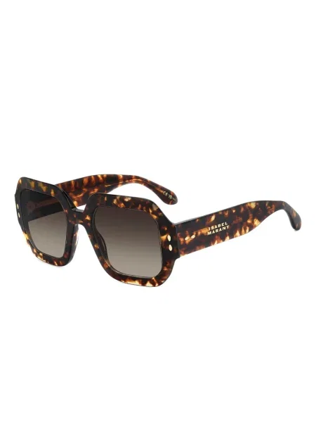 Ochelari de soare Isabel Marant Eyewear cu imprimeu geometric maro