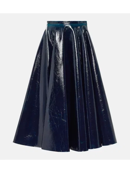 Vunena midi-suknja Alaã¯a iznad koljena plava