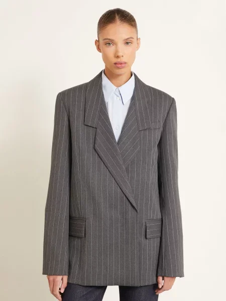 Sportmax Blejzr Lepre šedá bílá
