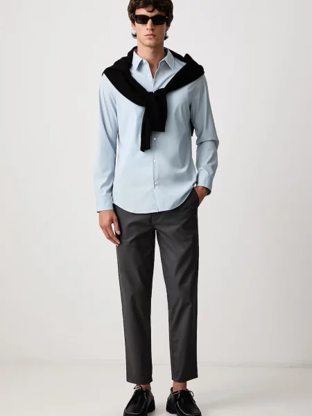 Calvin Klein srajca z elastanom modra