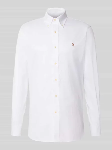 Koszula Polo Ralph Lauren biznesowa z twillu biała