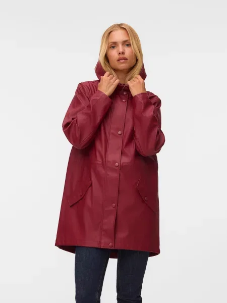 VERO MODA Prechodný kabát VMMALOU brusnicová