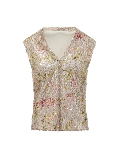 Podkoszulka Alberta Ferretti z cekinami w kwiatki