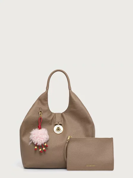 Love Moschino geantă shopper pentru femei cu imitație de piele bej
