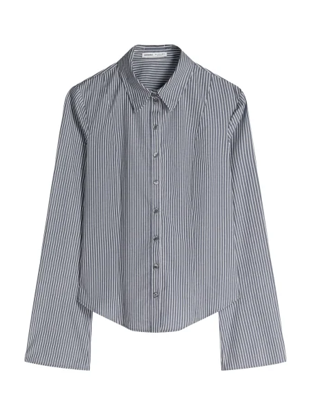 Bershka Bluza siva bela