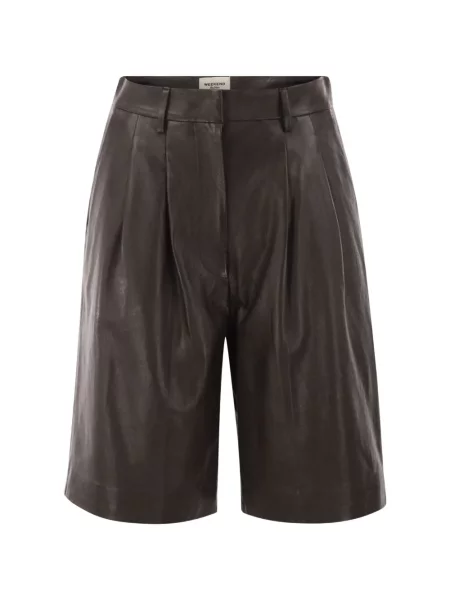 Bermude Weekend Max Mara din piele maro