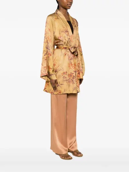 Geacă Forte_forte cu model floral cu imagine maro
