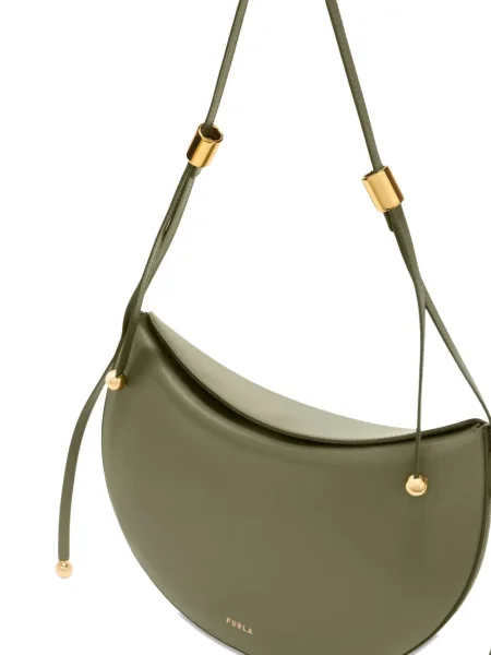 Geanta de piele Furla din piele verde