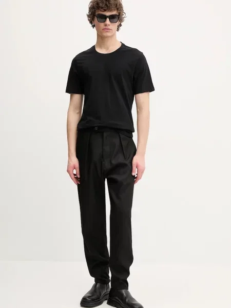 Футболка AllSaints однотонна чорний