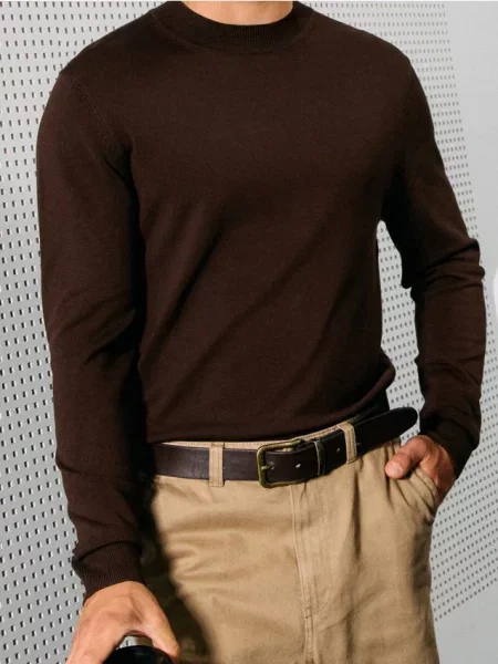 Sinsay Svetr s dlouhými rukávy burgundy vínový