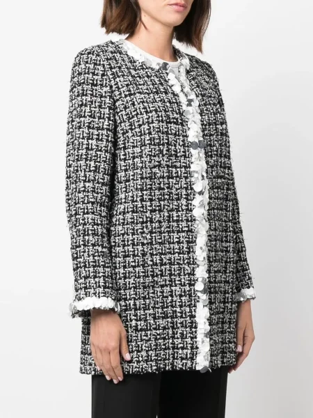 Tvídová bunda Chanel Pre-owned černá