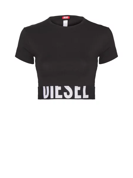 DIESEL Tricou negru alb