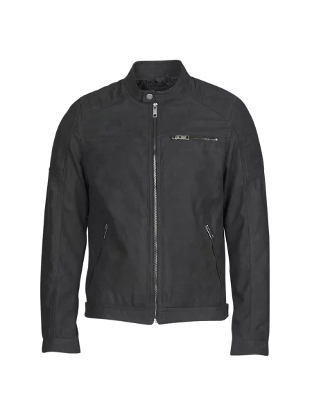 Jack&Jones Bunda z imitace kůže Rocky černá