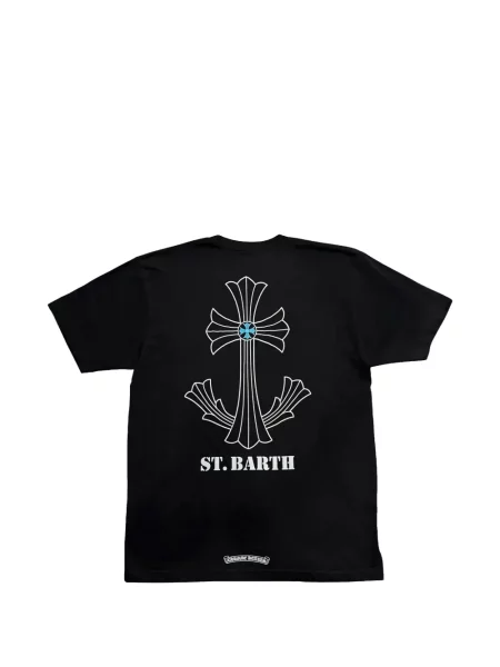 Тениска Chrome Hearts с принт със сърца черно