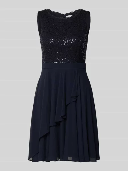 Sukienka koktajlowa z okrągłym dekoltem Jake*s Cocktail granatowa