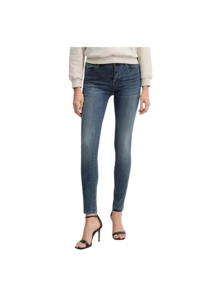 Jeansy w kroju skinny fit z dodatkiem Armani Exchange niebieskie