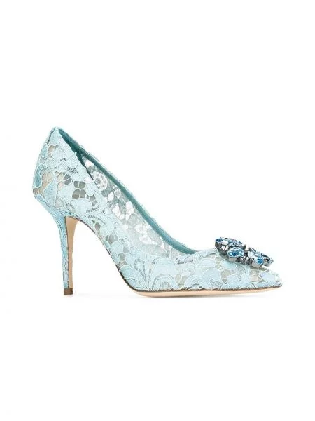 Nėriniuotos bateliai Dolce & Gabbana mėlyna