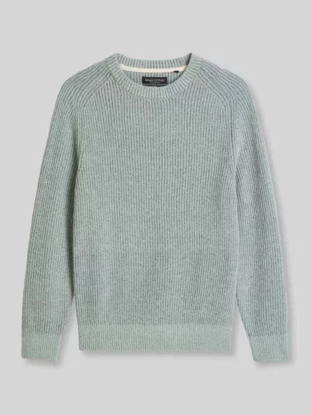 Sweter o kroju regular fit z mieszanki żywej wełny Marc O'polo niebieski