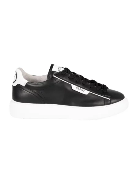 Sneakersy Ice Play sznurowane skórzane czarne
