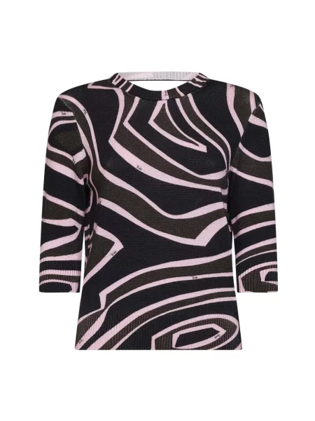 Sweter Pucci wełniany z nadrukiem