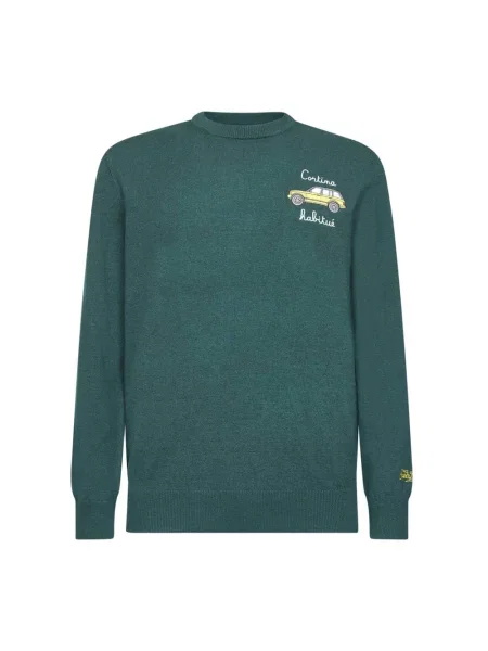 Sweter Mc2 Saint Barth wełniany zielony