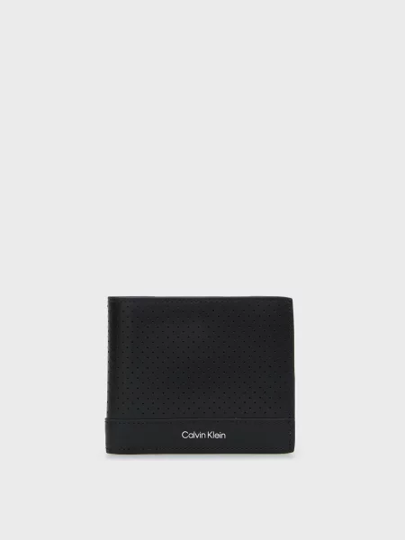 Кожаный кошелек Calvin Klein черный