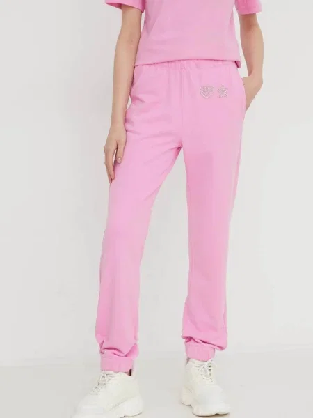 Tepláky Chiara Ferragni EYE STAR s aplikací růžová